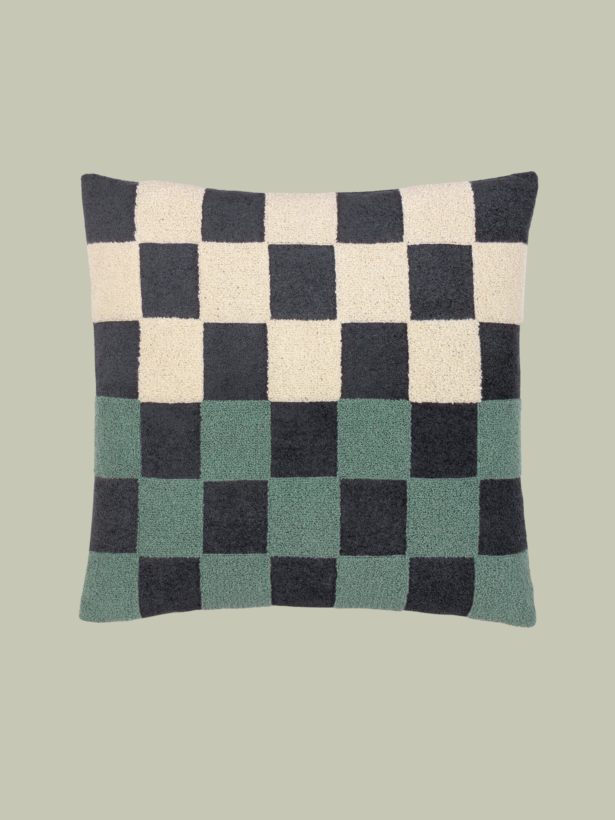 Made.com Checkerboard Boucle Filled Cushion