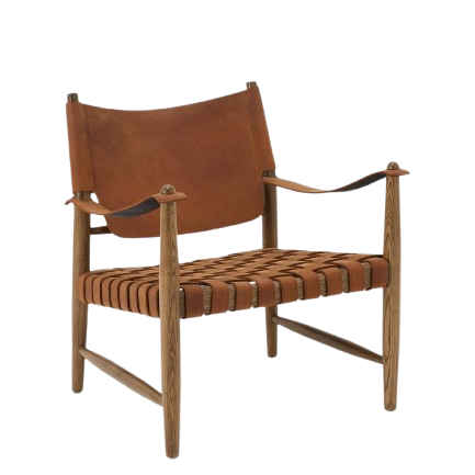 John Lewis &amp;amp; Partners, John Lewis Rove Woven Leather Armchair, Tan Leather