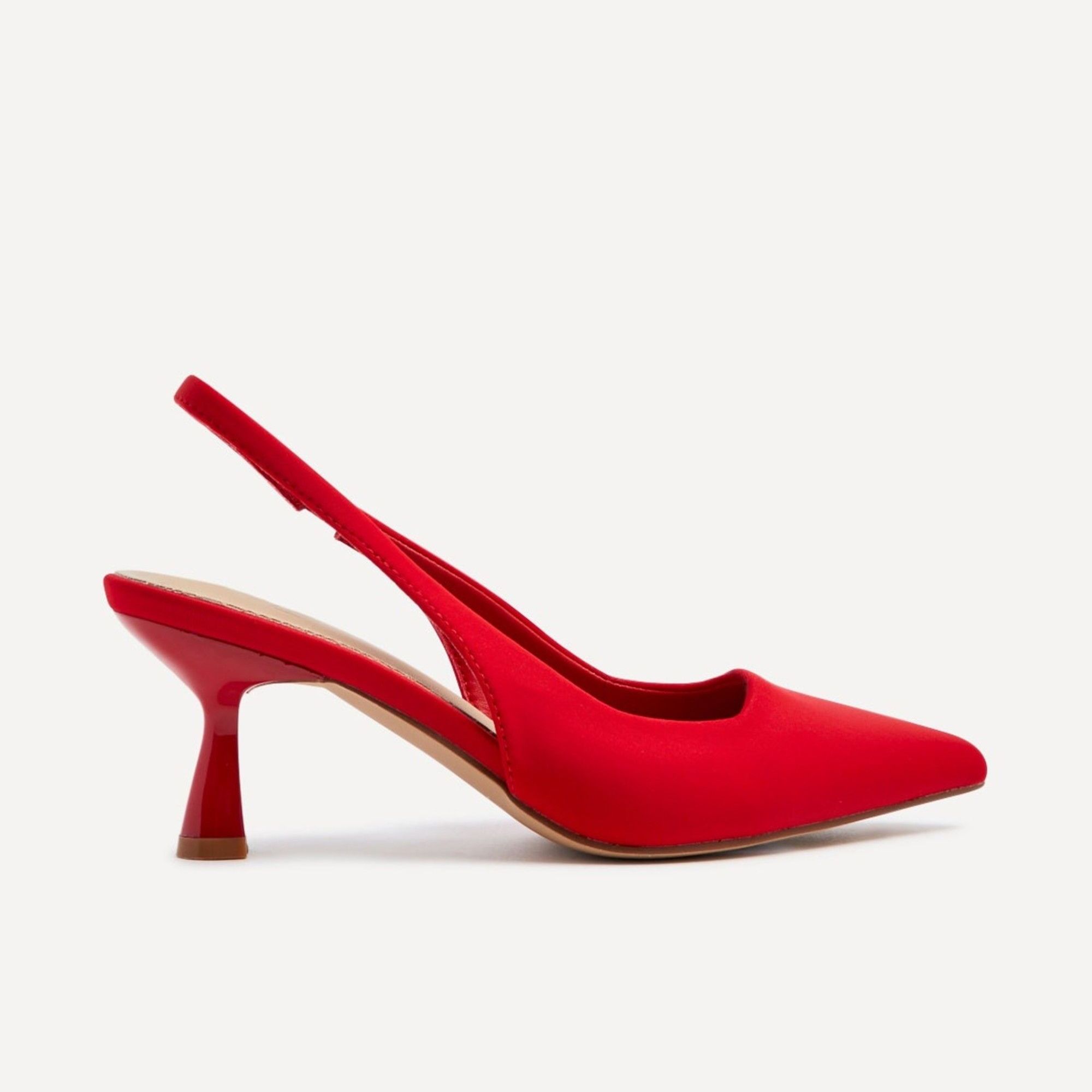 Presley Red Lycra Court Heels