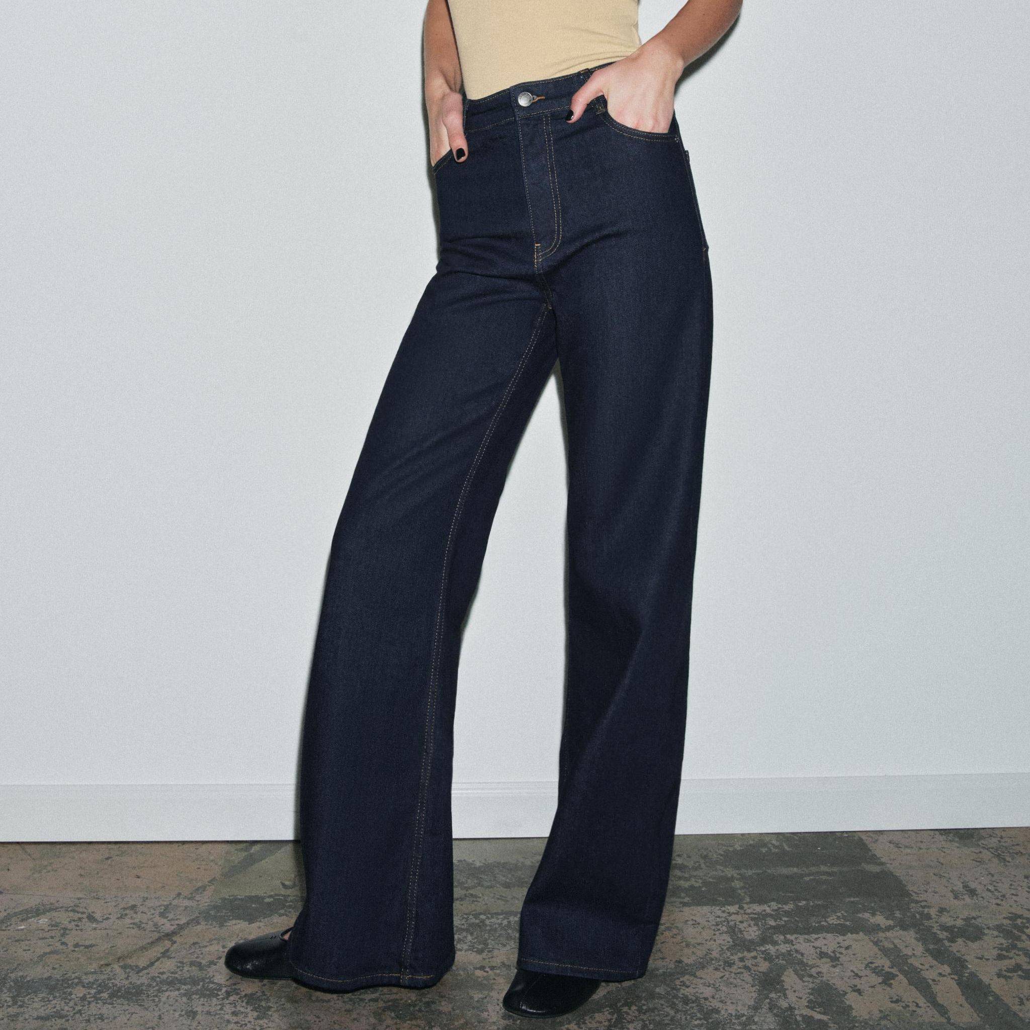 Zw Collection Wide-Leg High-Waist Jeans