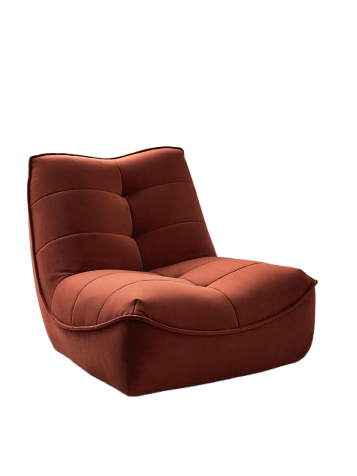 Soft Velvet Rust Brown Lucca Swivel Accent Chair