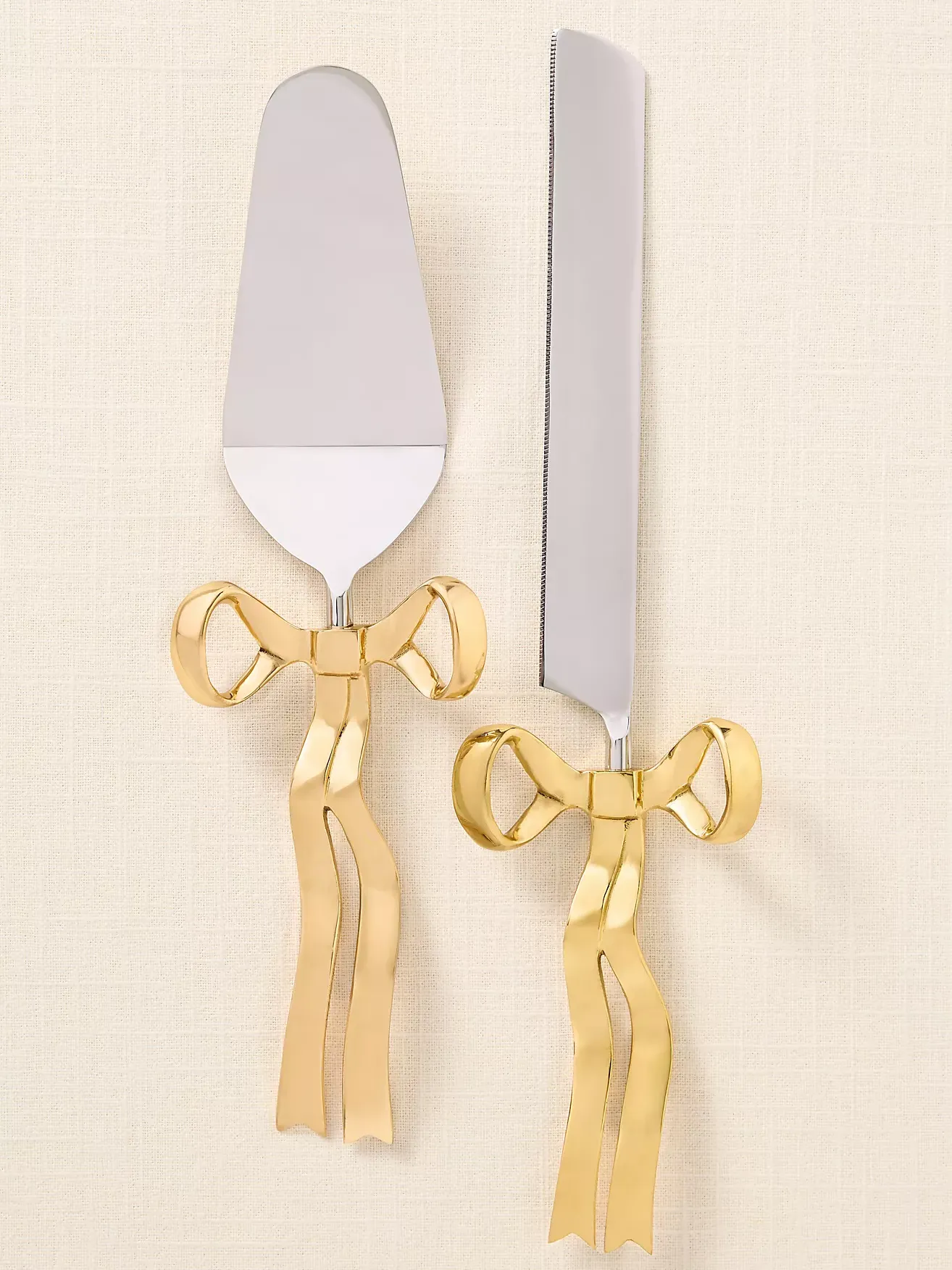 Benedita Stainless Steel Bow Cake Serve Set