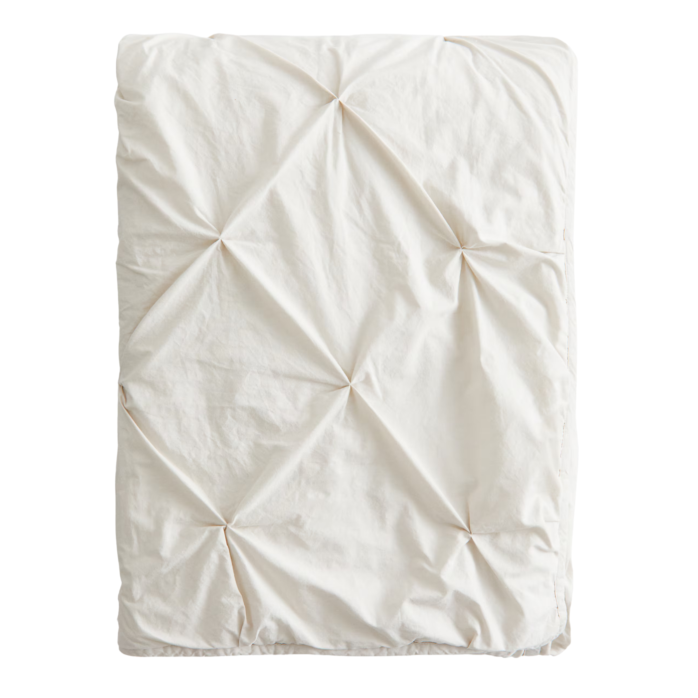 white pintucked bedspread