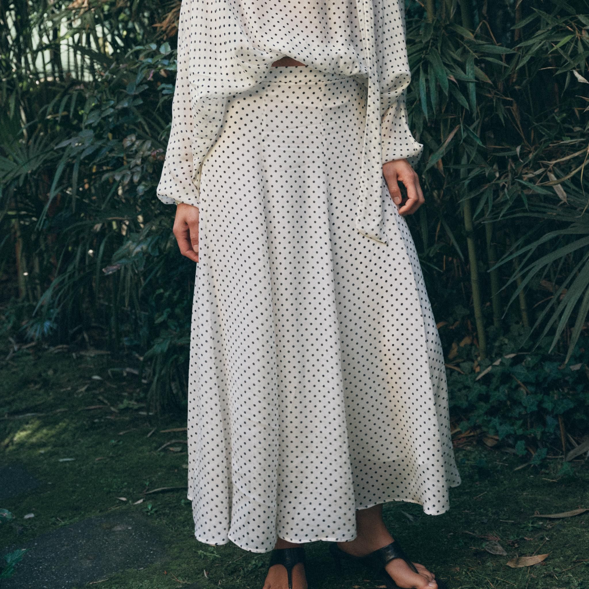 Zw Collection Dot Midi Skirt