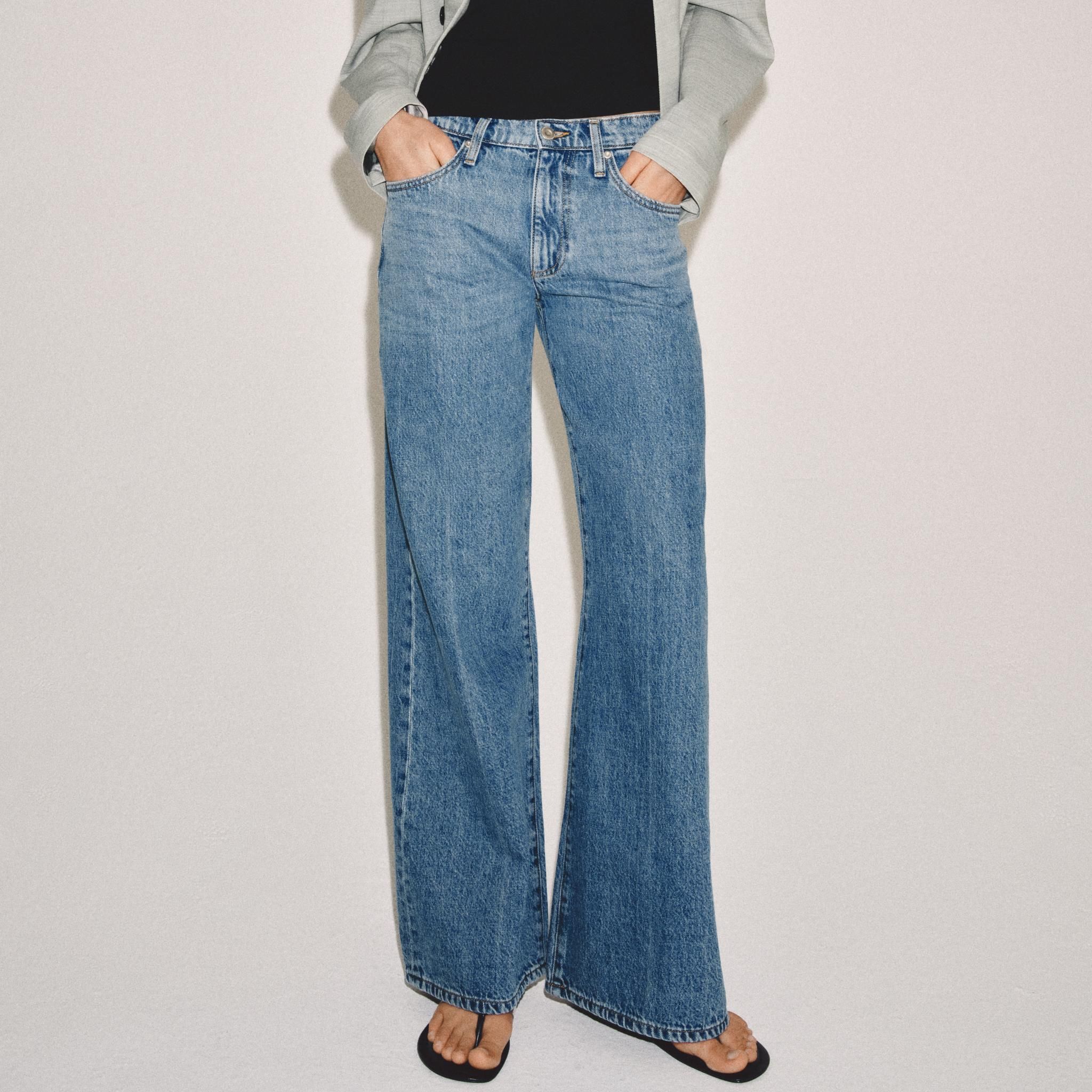 Zw Collection Low-Rise Wide-Leg Jeans