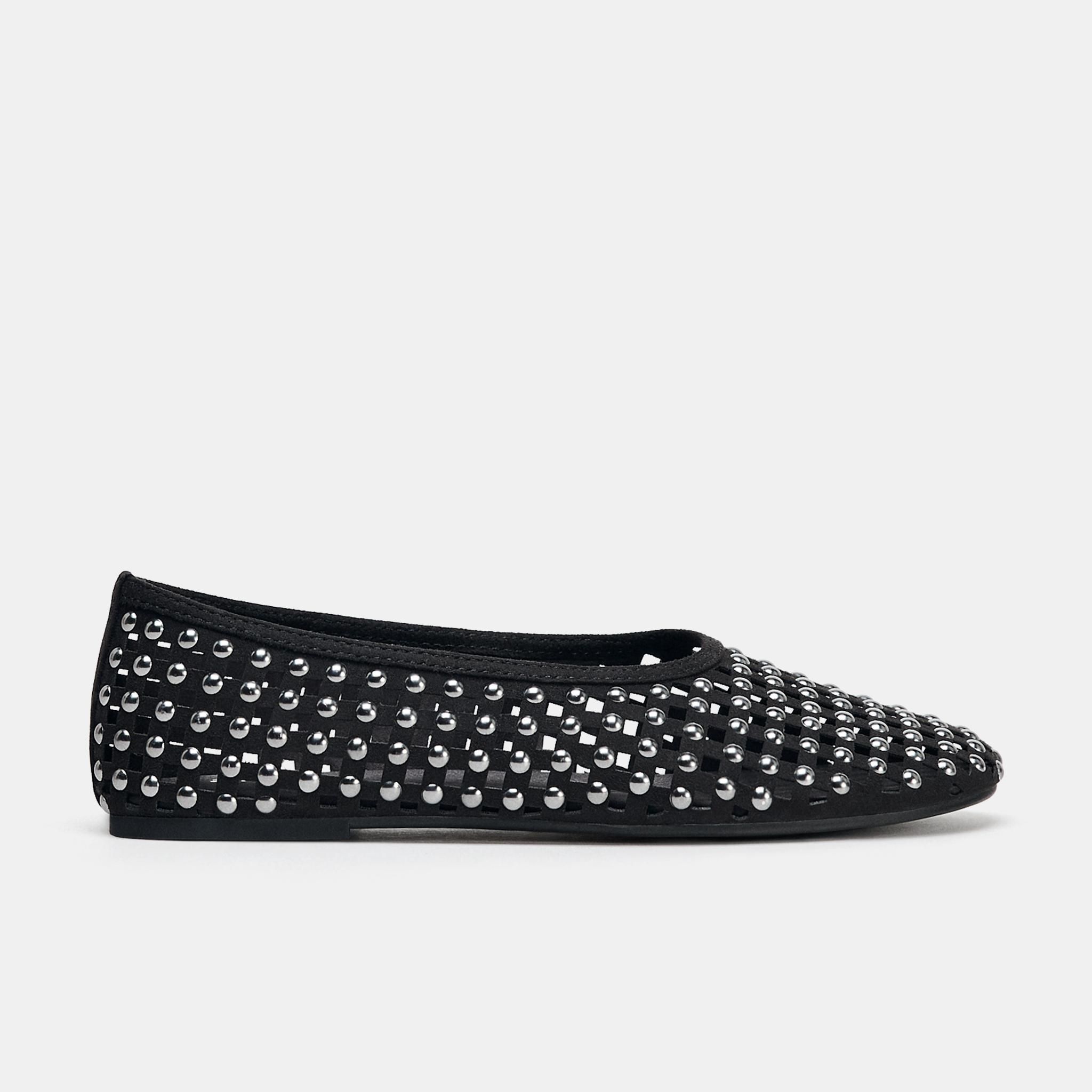 Studded Mesh Mary Janes