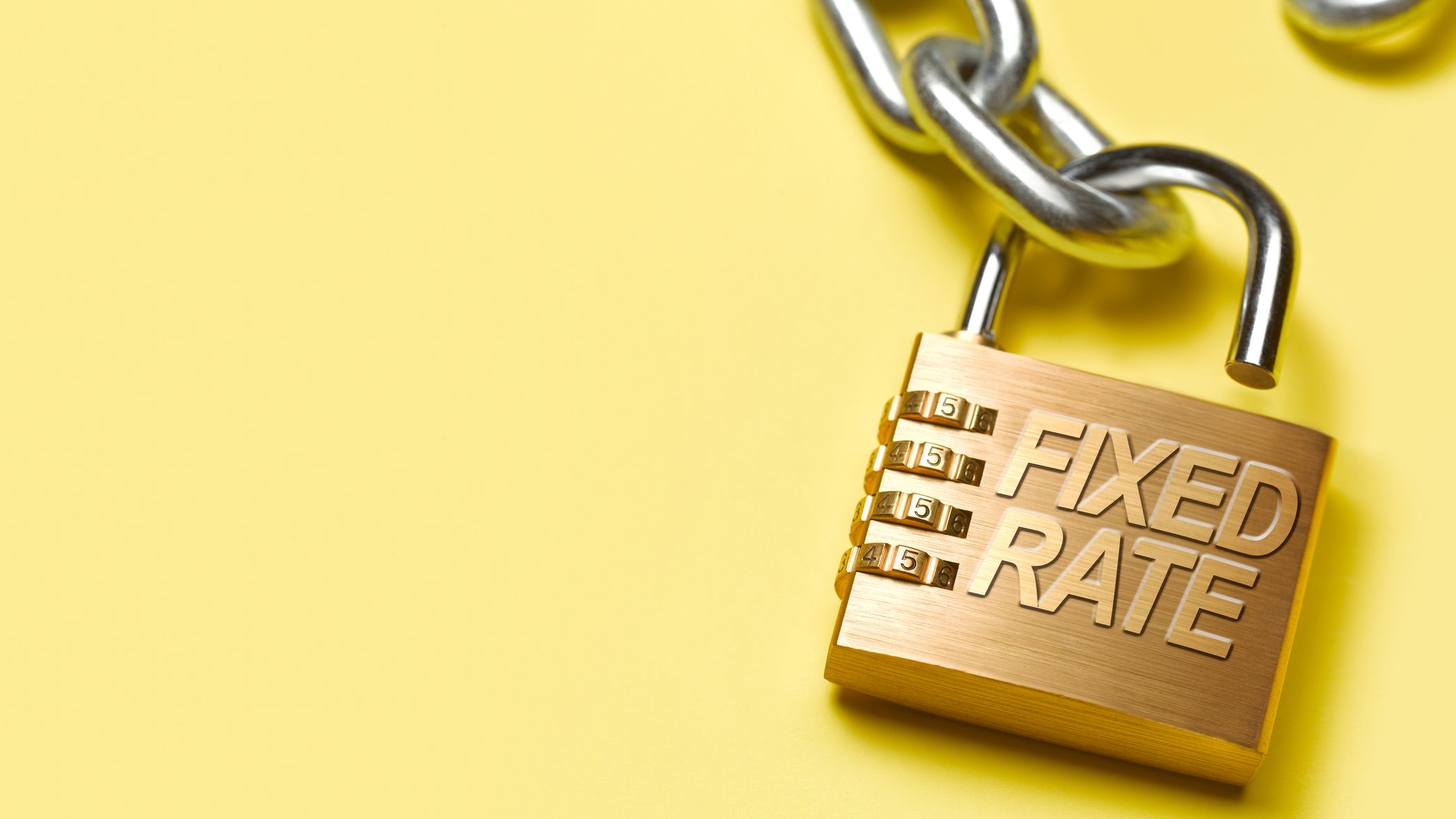 Fixed rate etched on metal lock