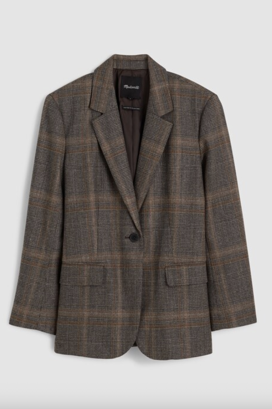 Madewell, Cardigan Blazer in Plaid