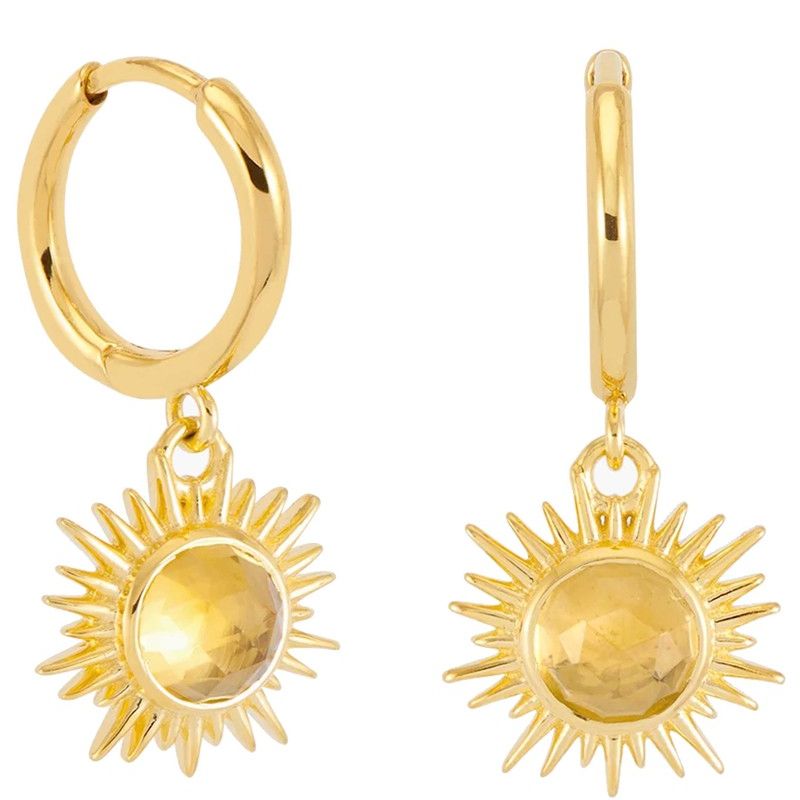 You Are My Sunshine Hoop Earrings - Gold