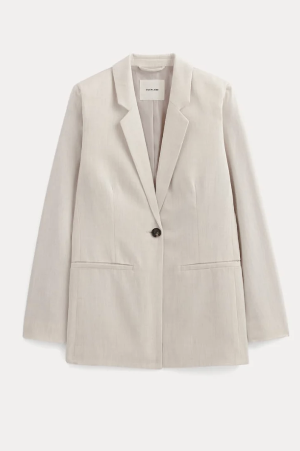 The Relaxed Blazer in Buttersmooth | Heathered Oat - 00