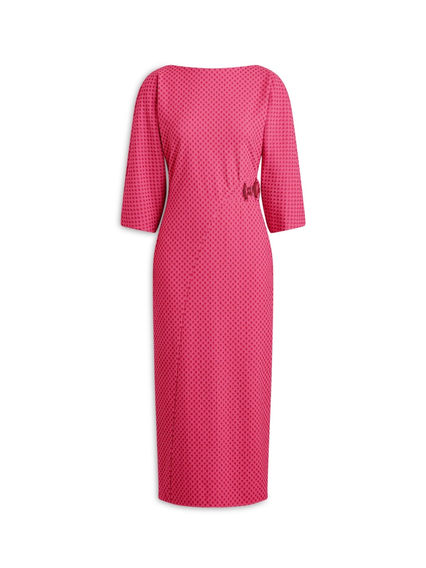 Resin Pencil Dress - Raspberry