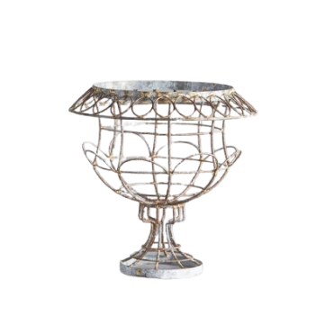 Scalloped Wire Urn Planter