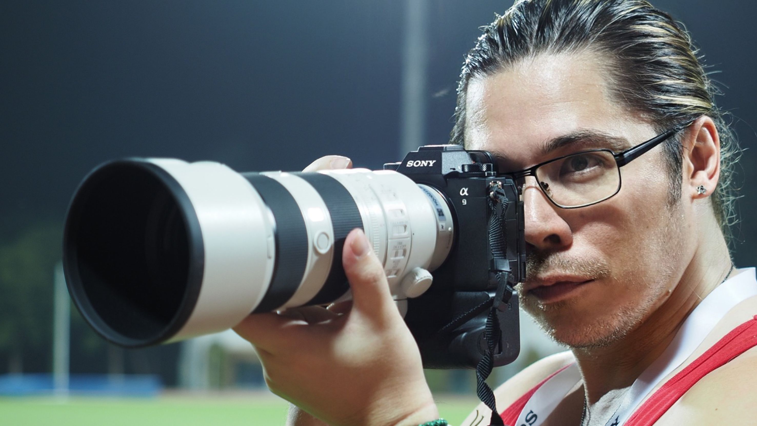 Sony A9 III being held by photographer James Artaius