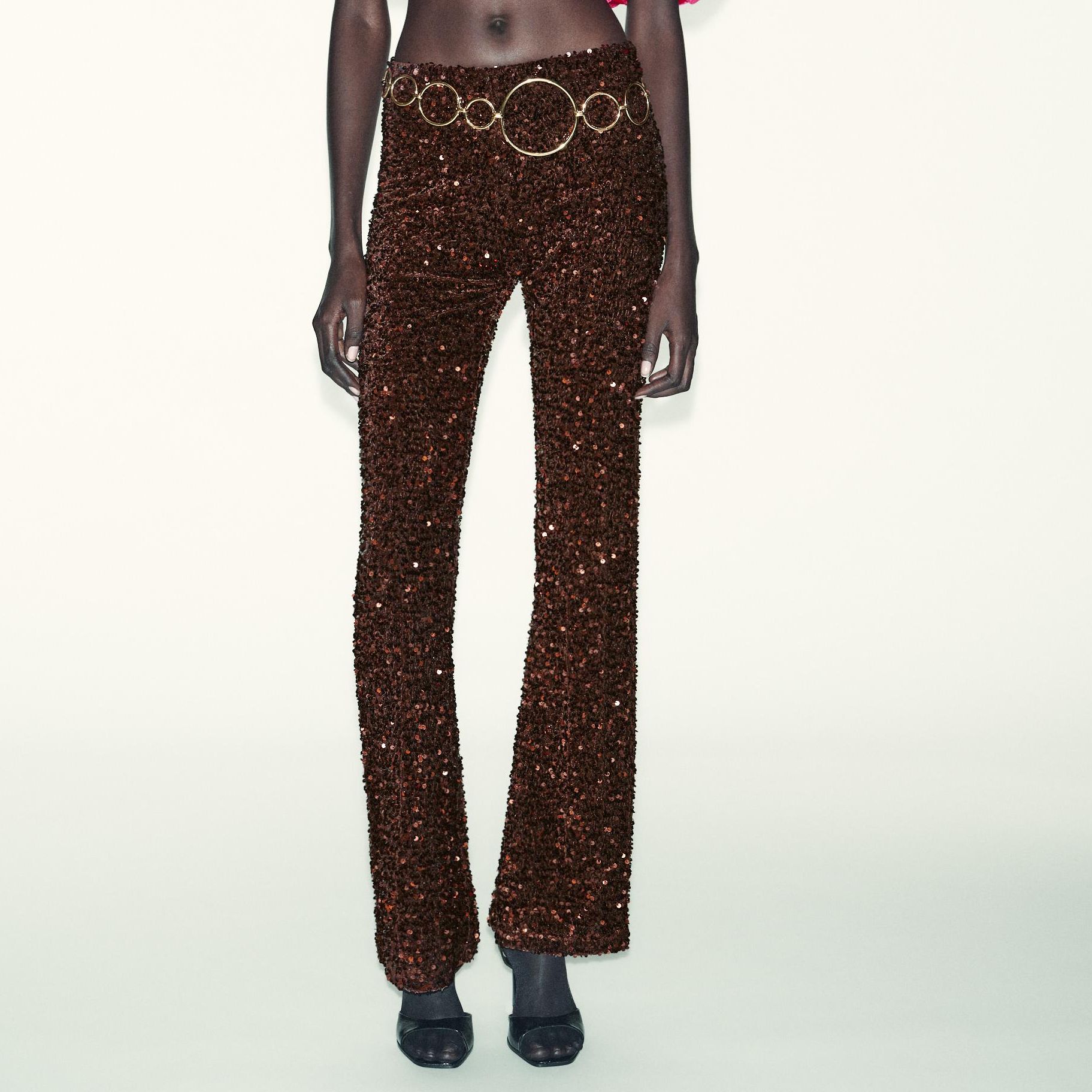 Flare Velvet Sequin Leggings