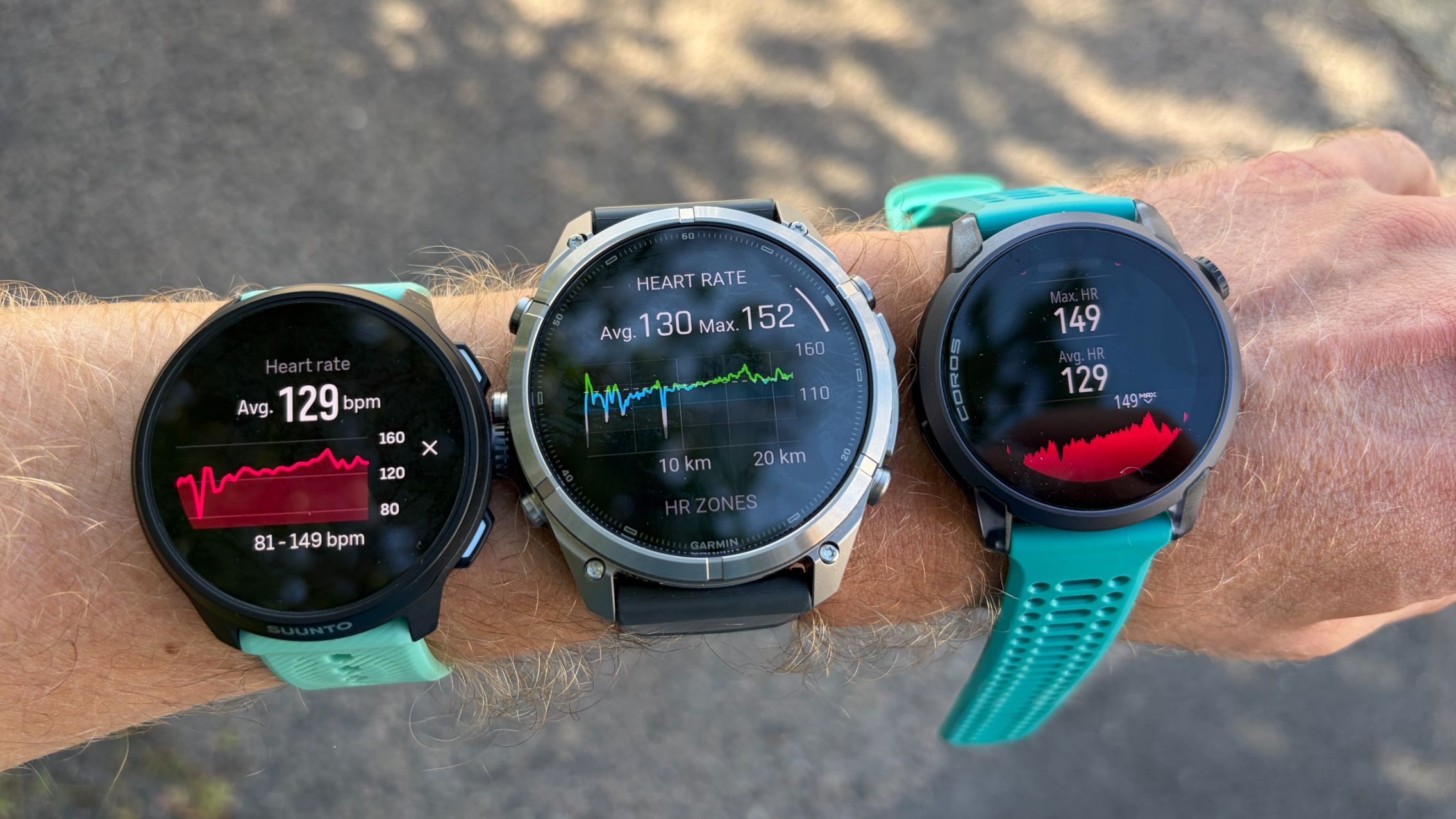 Suunto Run 2, Garmin Fenix 9 Pro and Coros Pace 4