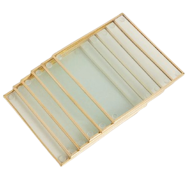 Pack of Metal and Glass Coasters (pack of 6)
