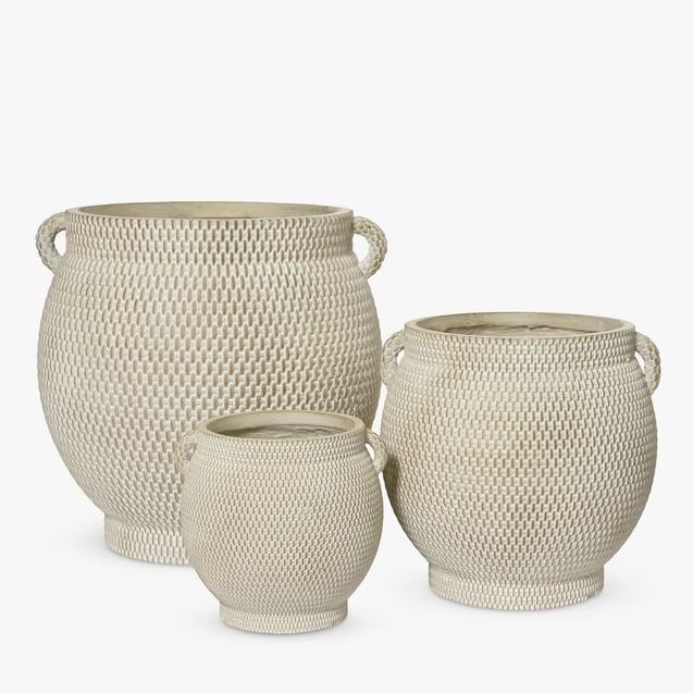 Nordby Indoor/Outdoor Planters, Set of 3, Natural