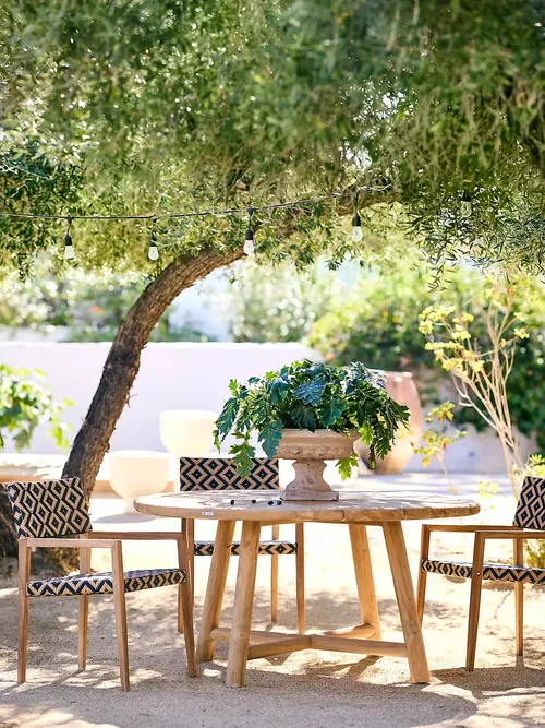 Terrain Havana Wicker & Teak Dining Chair