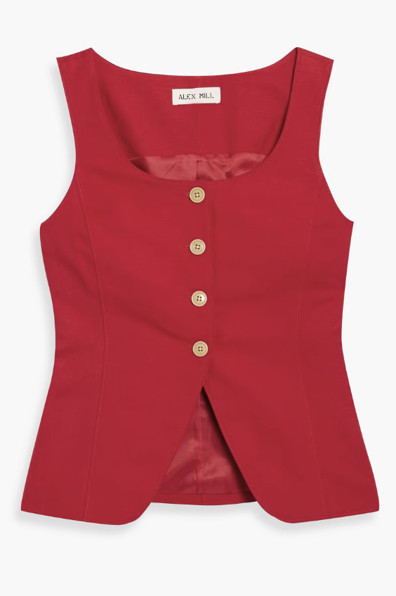 Alex Mill , Soho Linen and Cotton-Blend Vest