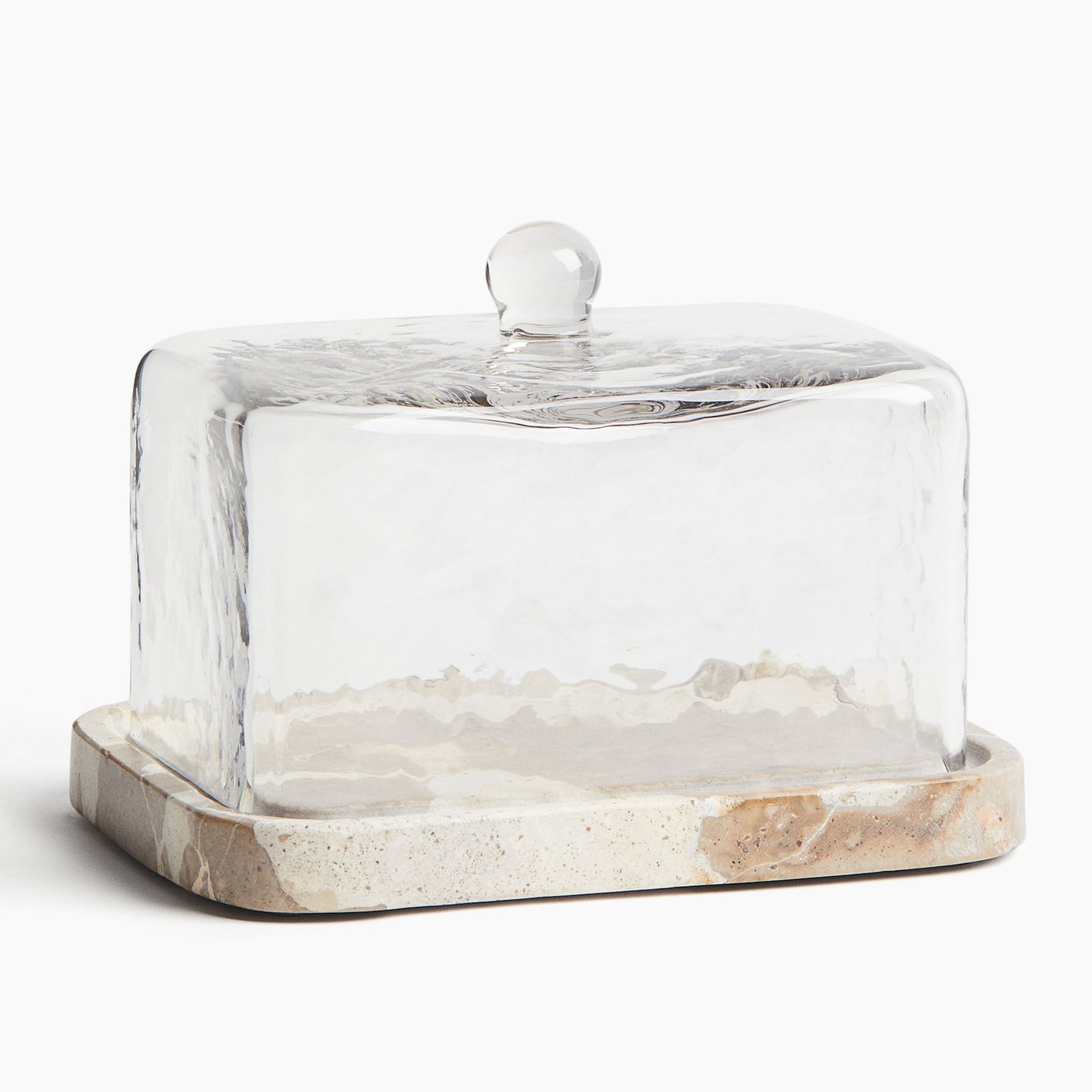 Marble Butter Dish - Light Beige/marbled