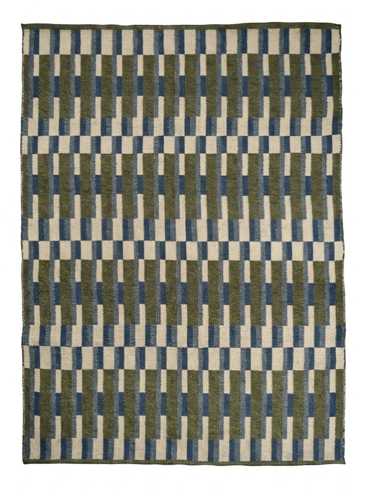 Heal's, Offset Rug Green - 140cm X 200cm