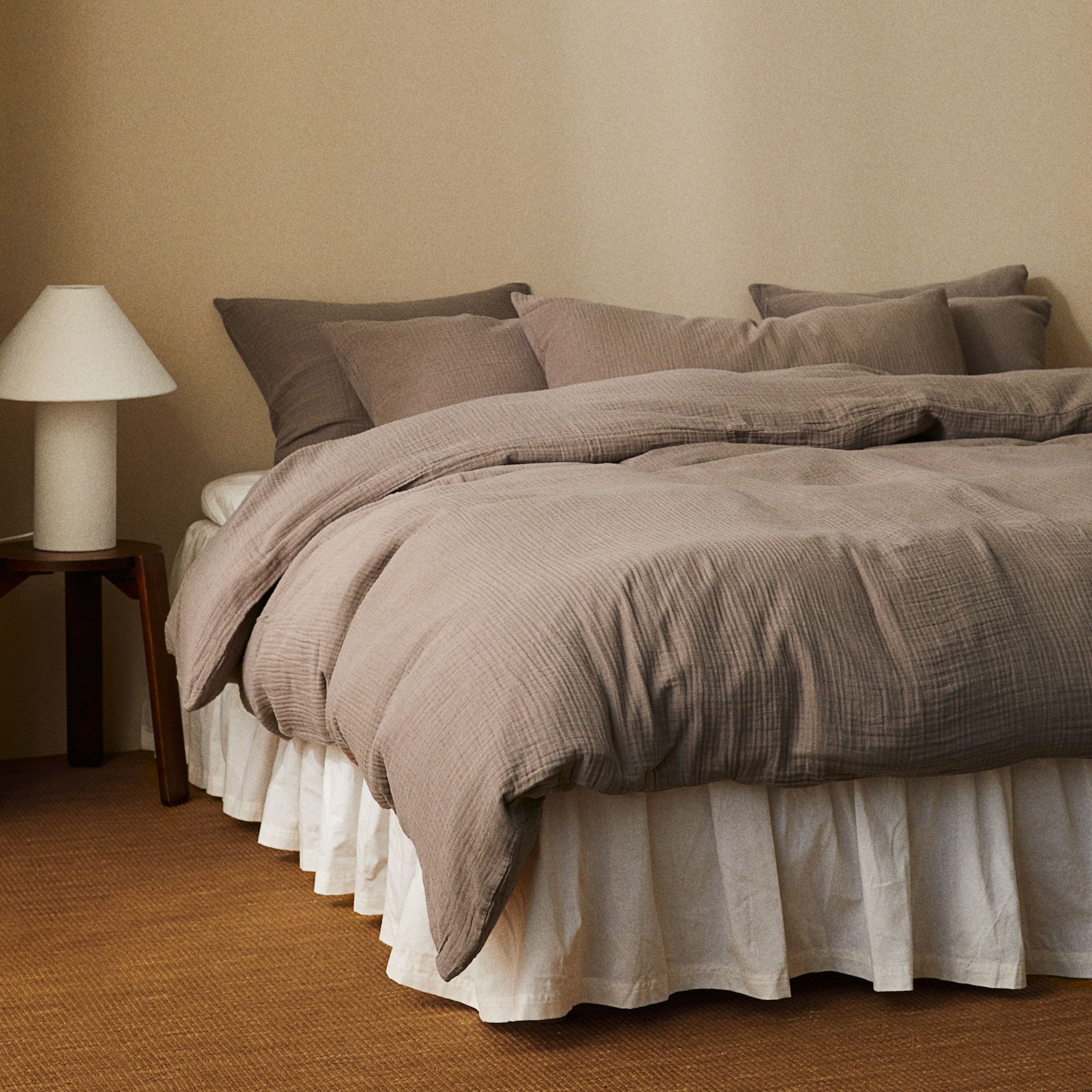 Muslin Double/king Duvet Cover Set - White