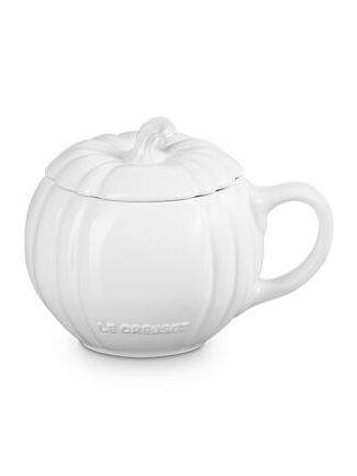 Stoneware Pumpkin Mug, White