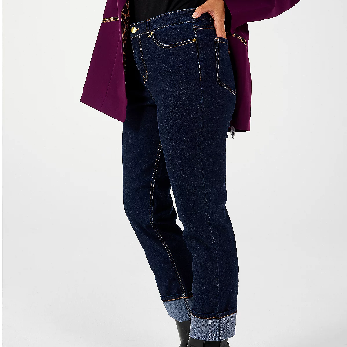 QVC X Ruth Langsford, Turn Up Jeans