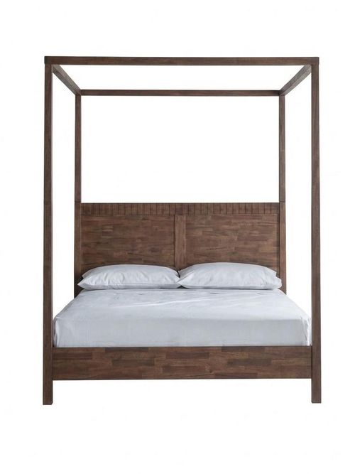 King Size Four Poster Bed in Brown
