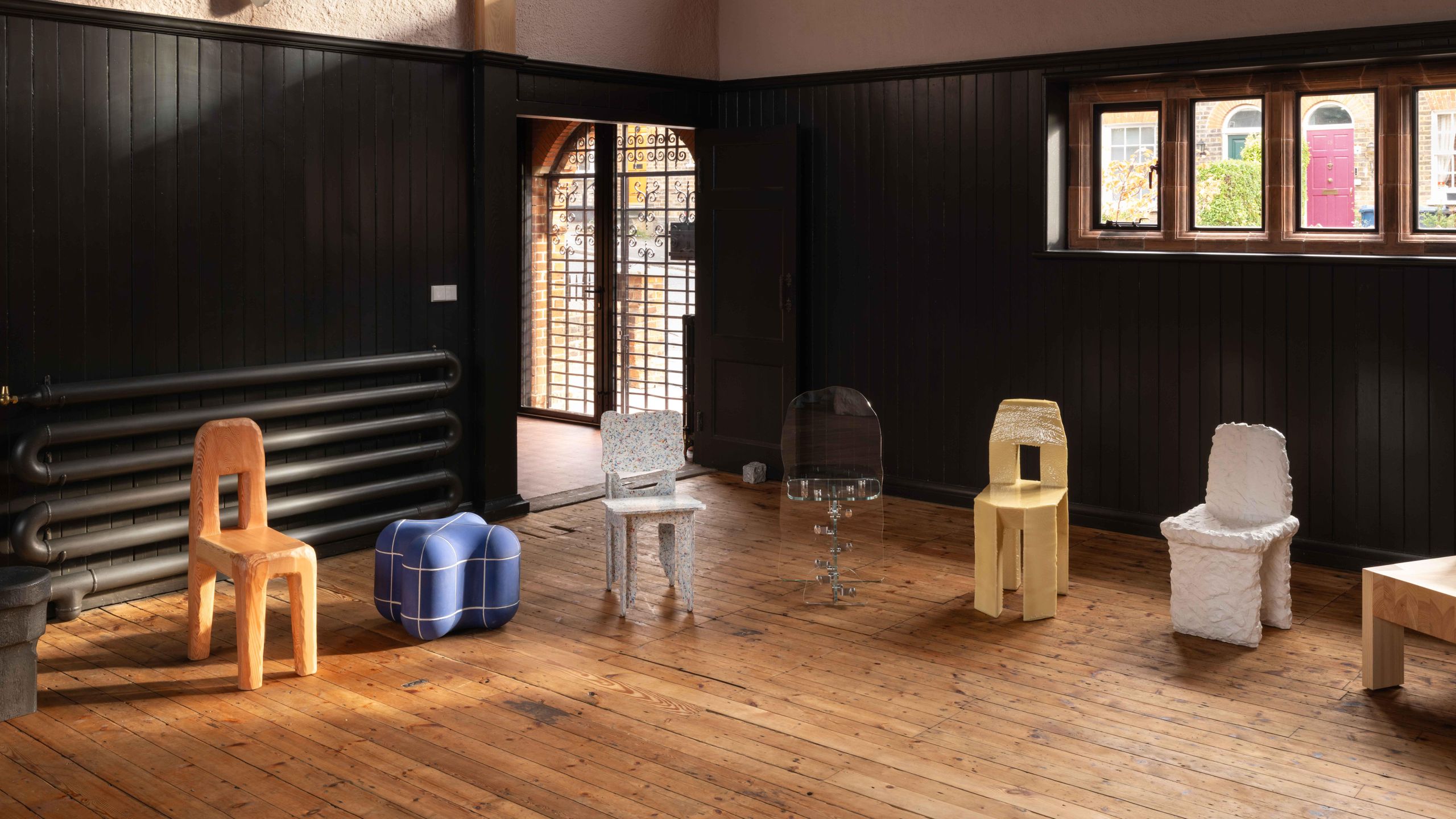 Max Lamb exhibits a decade of chairs in a former church hall