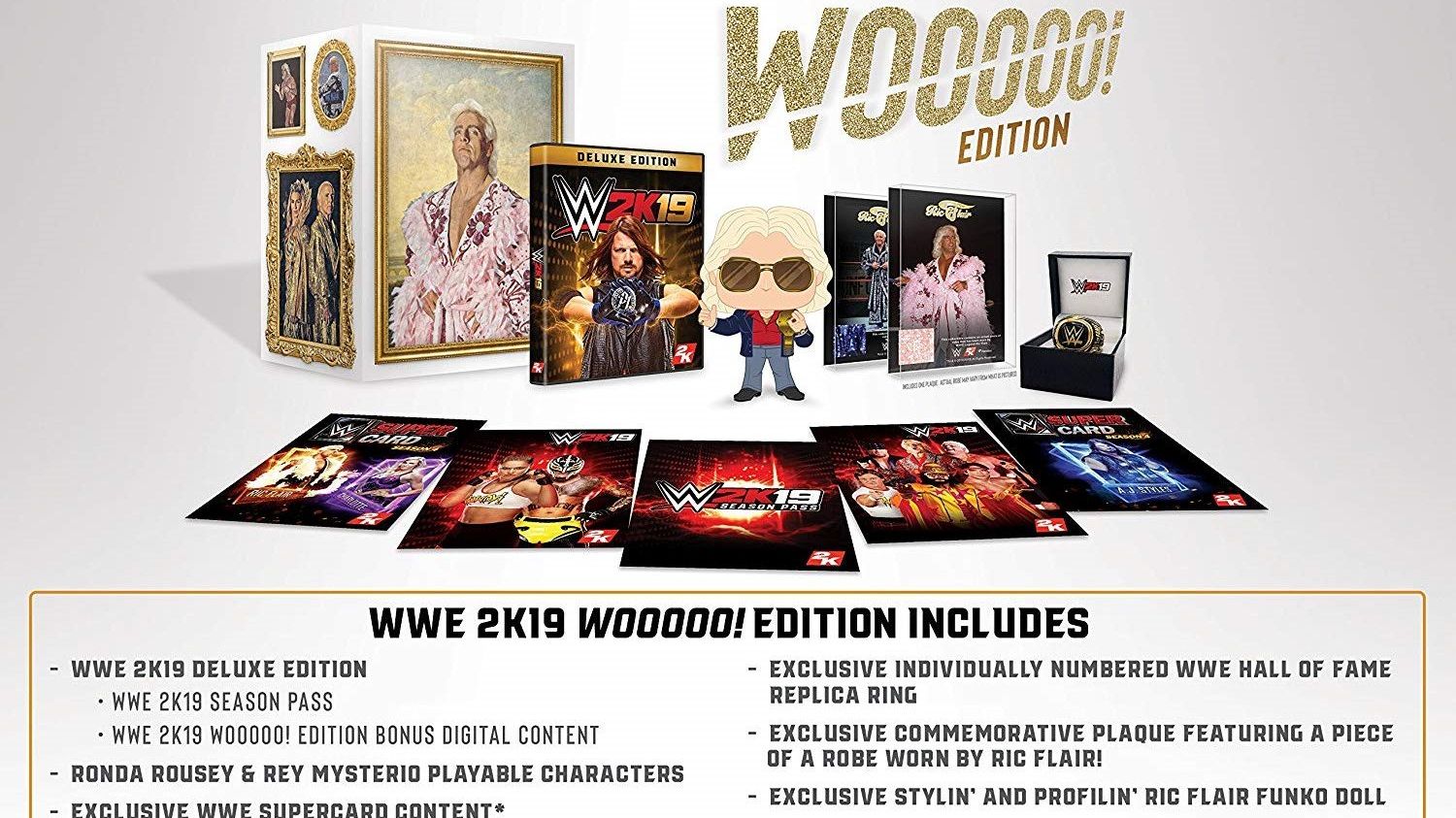 『WWE®2K19』Wooooo!/リックフレアー/ローブ入り記念プレート WWE®2K19』Wooooo!/リックフレアー/ローブ入り記念プレート