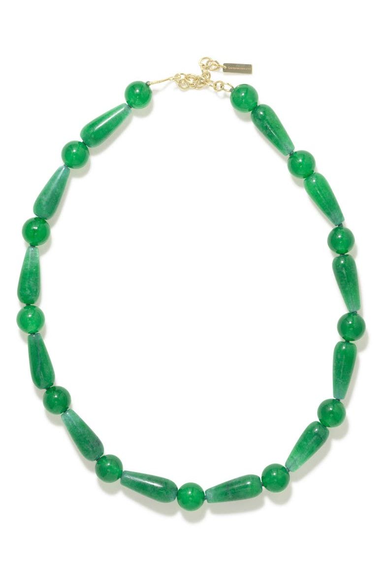 The Depths of Time Chalcedony Beaded Necklace