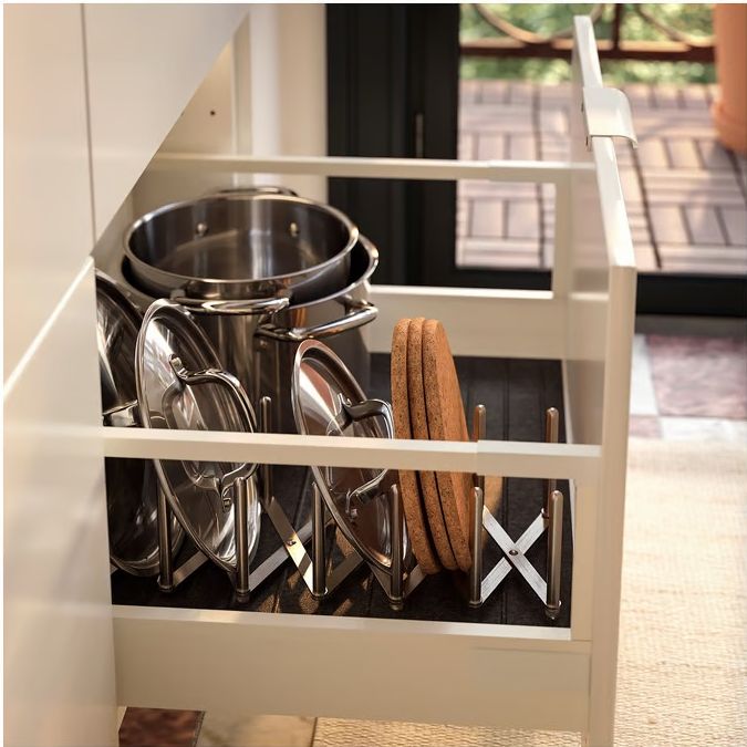 IKEA, Variera Pot Lid Organiser in Stainless Steel