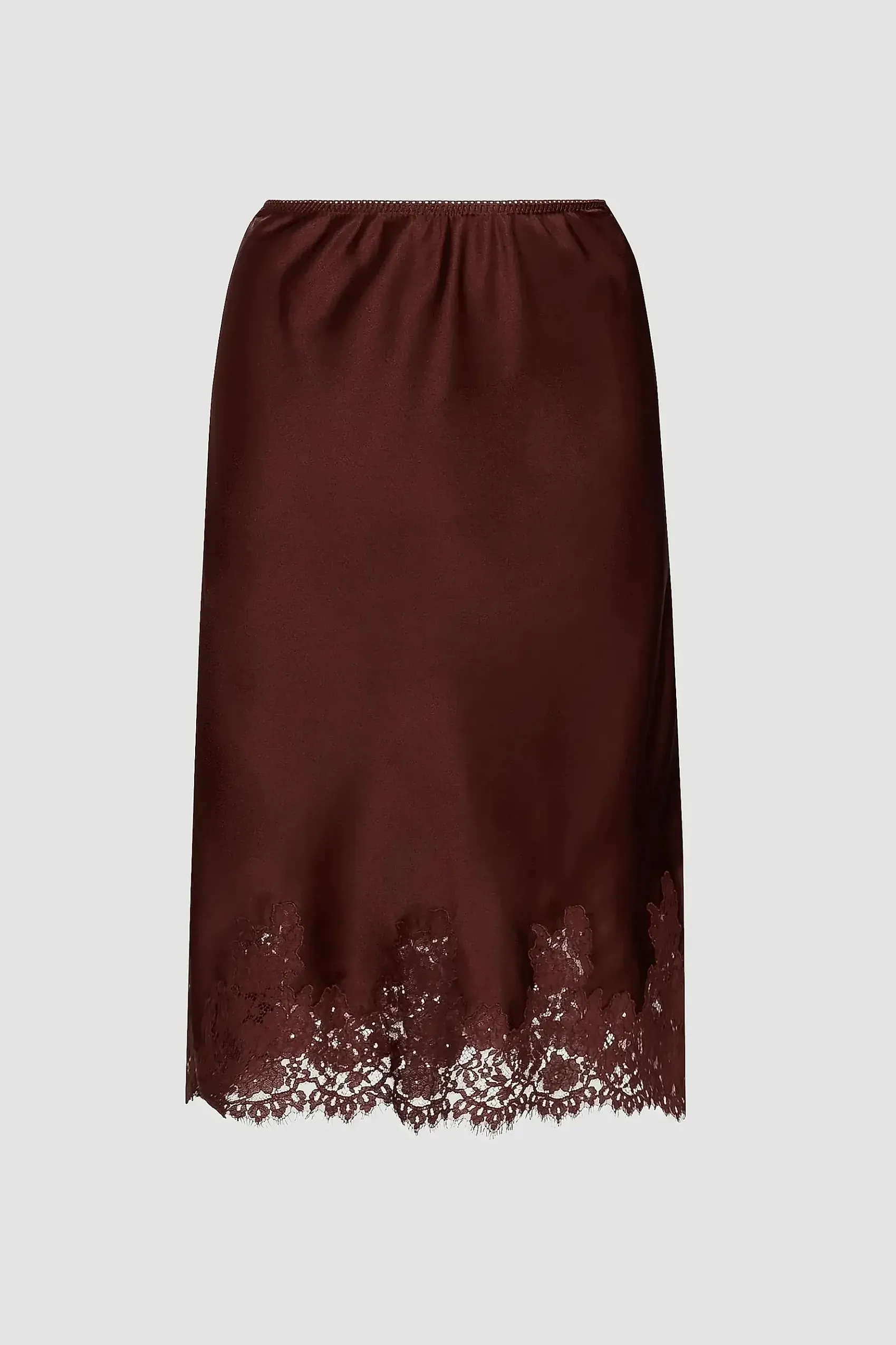 Elowette Silk amp;amp; Lace Midi-Skirt