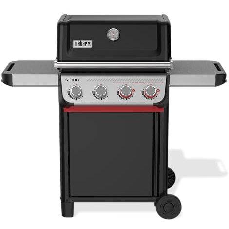 Weber Spirit E-425 Liquid Propane Gas Grill for Outdoor Cooking and Bbq, 4 Burner, Black &amp;ndash; Porcelain-Enameled Cast-Iron Grates, 2 Boost Burners &amp;amp;sear Zone