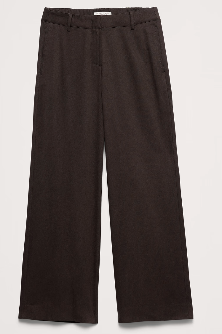 Banana Republic, The Everyday Wide-Leg Pant in Tencel&amp;trade;-Cotton