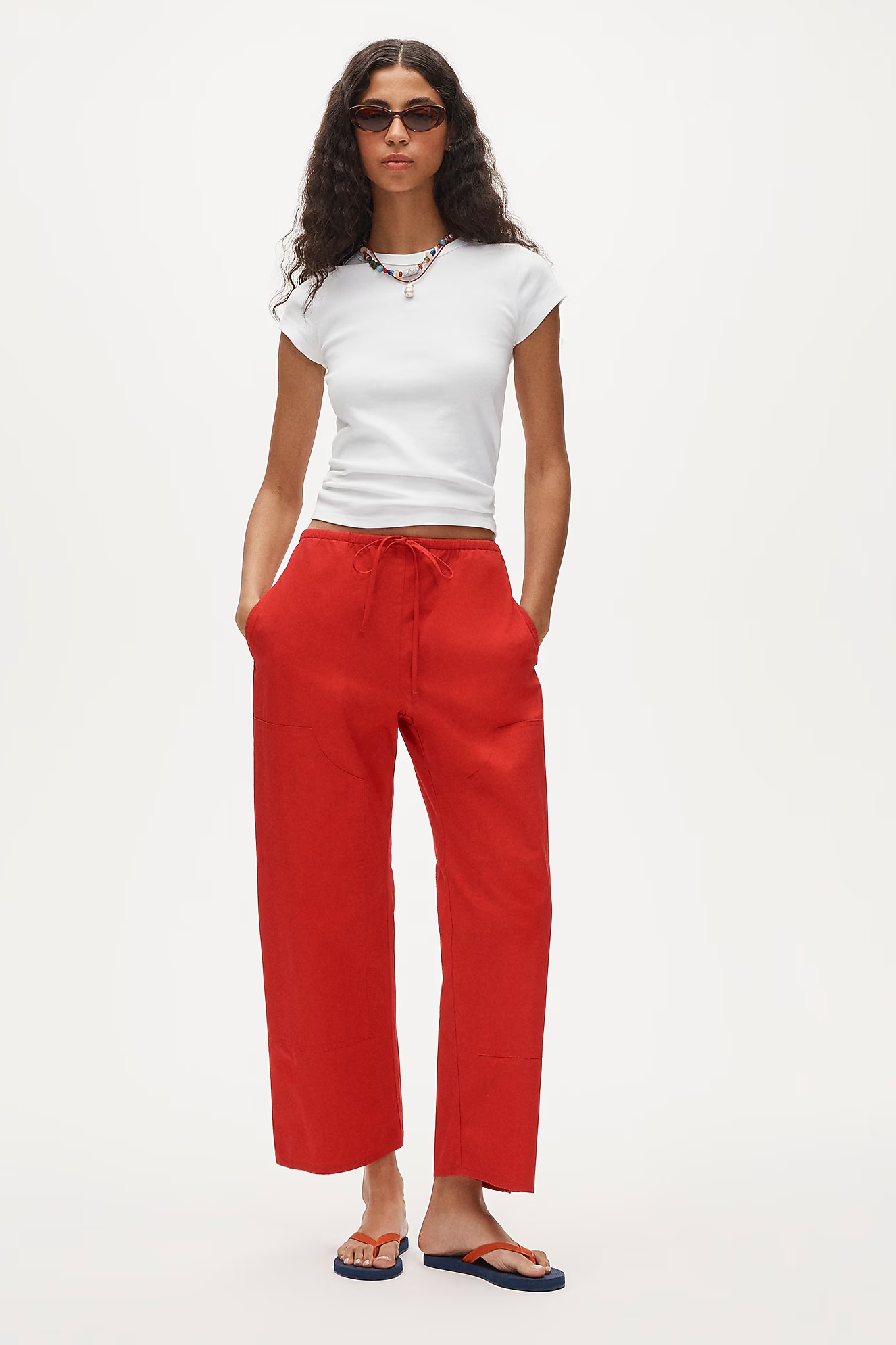J.Crew, Luna Pant in Striped Cotton Poplin