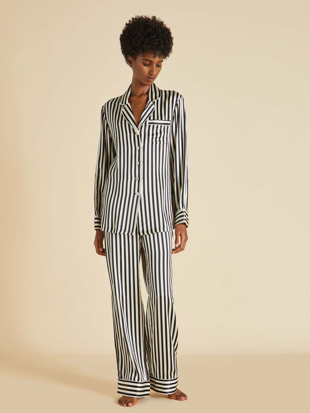 Lila Nika Pyjama Set in Silk Satin