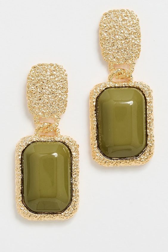 By Adina Eden Colored Gem Drop Earrings
