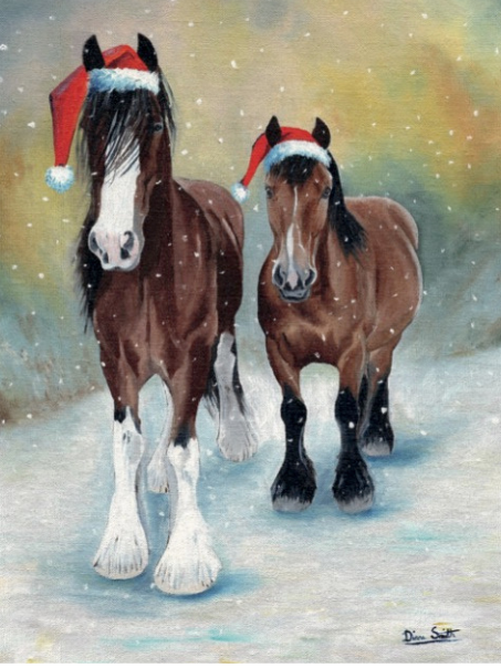 Northcote Horses charity Christmas card