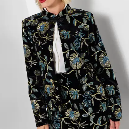 Joe Browns paisley sequin velvet jacket