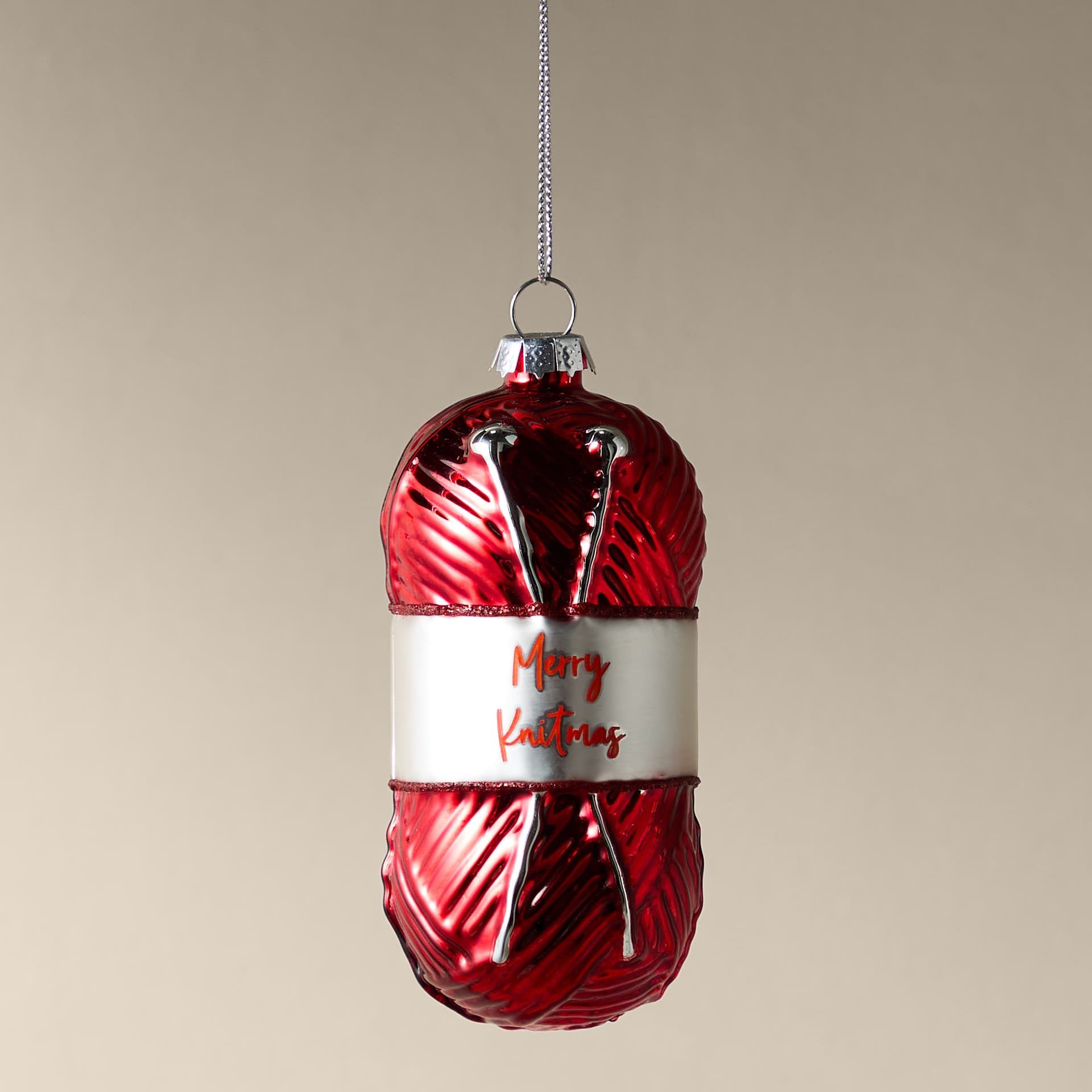 Knitting Glass Hanging Decoration