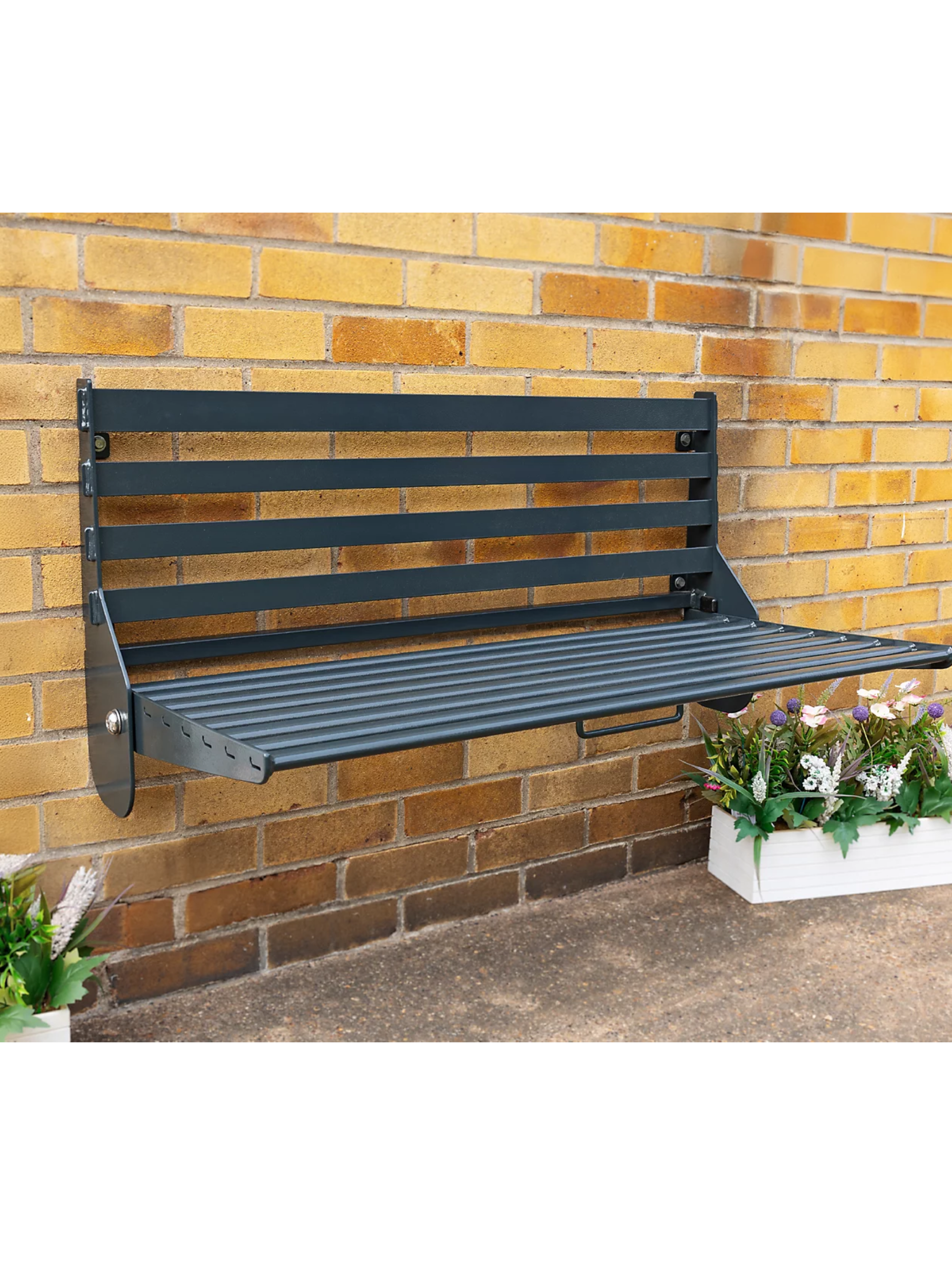Foldaway Wall Mounted Bench. Quick and Easy Installation. Multiuse Open 1030mm X 510mm Closed 1030mm X 160mm