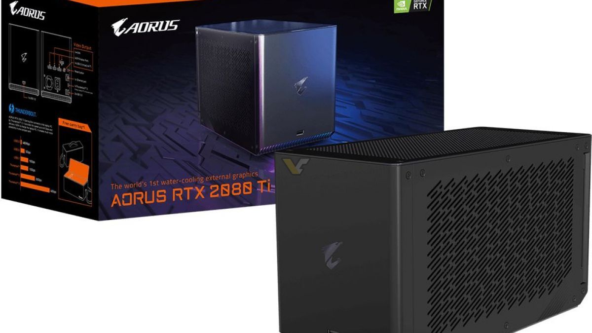 Aorus Squeezing RTX 2080 Ti, Liquid Cooling Into Latest eGPU Dock