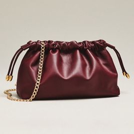 Maeve Cinched Leather Clutch