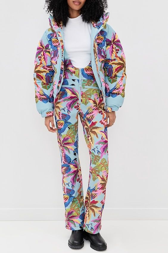 Farm Rio Farm Rio X Whitespace Macaw Hooded Puffer Ski Jacket