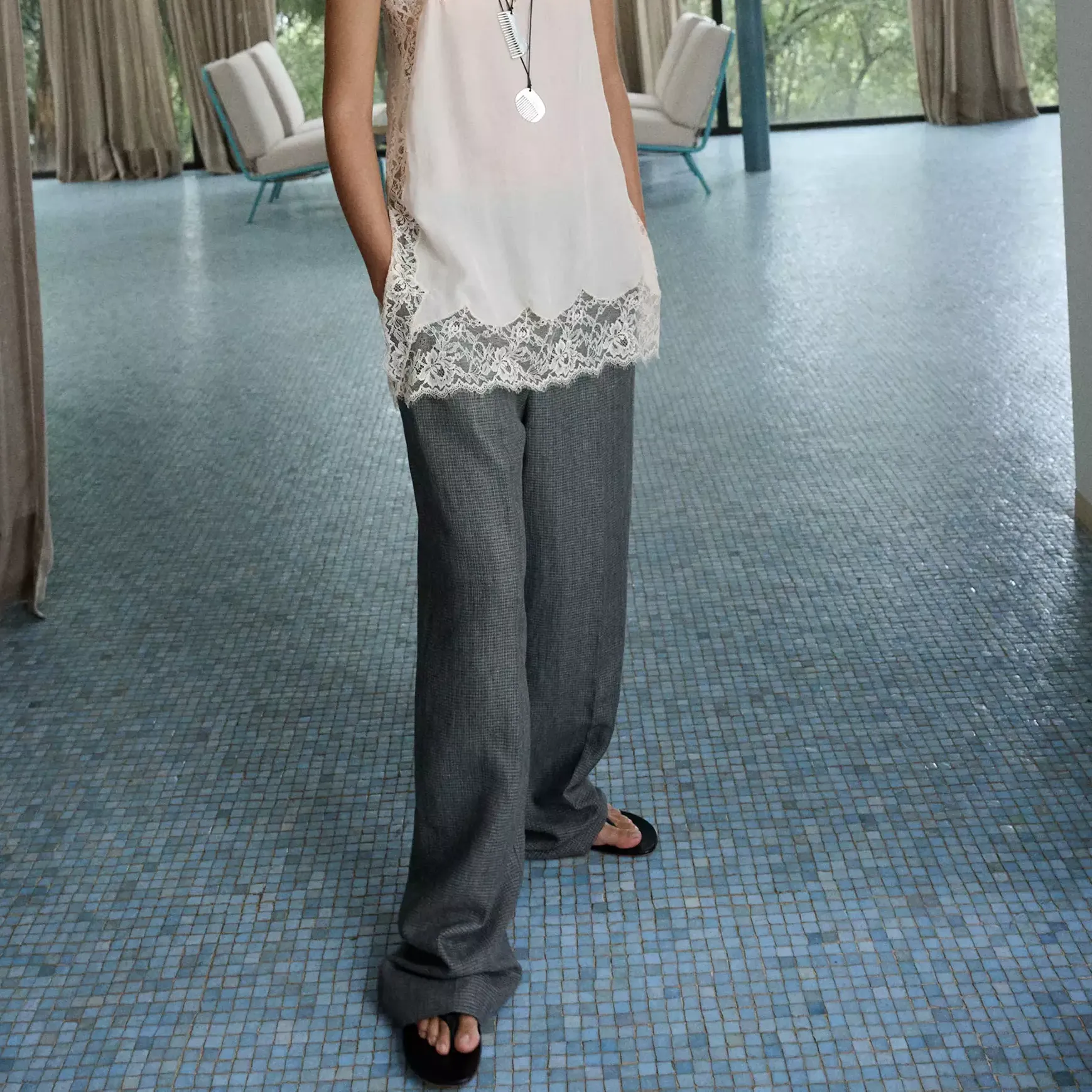 Straight-Fit Linen-Blend Suit Trousers - Women | Mango United Kingdom