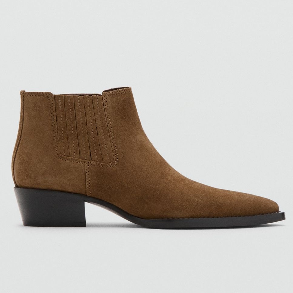 Suede Block-Heel Boots - Women | Mango United Kingdom