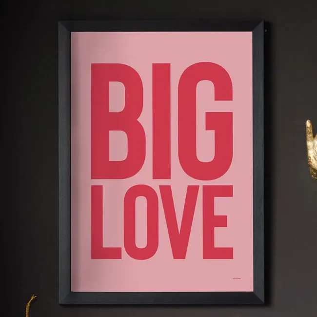 WHAT PHIL SEES, Big Love Red &amp;amp; Pink Art Print - Unframed