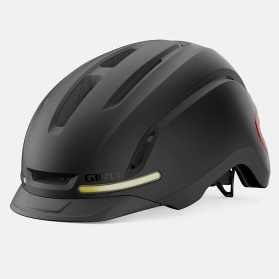 A Giro helmet stands against a white background
